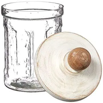 Mud Pie Glass Canister Set for Stylish Kitchen Storage