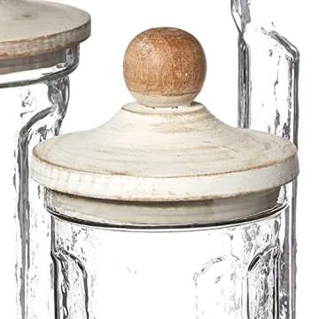 Mud Pie Glass Canister Set for Stylish Kitchen Storage