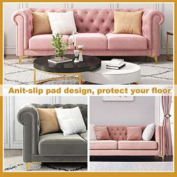 MNKNENG 8 Packs Metal Gold Furniture Legs 5 Inch Gold Couch Legs Extenders Modern Style Heavy Duty Replacement Gold Leg for Furniture Sofa Couch Chair Ottoman Cabinet