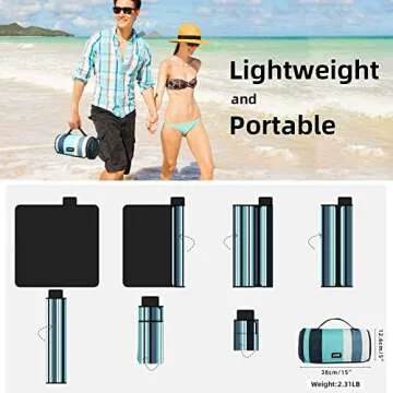 ZAZE Large 80x80 Picnic Blankets for Outdoor Fun