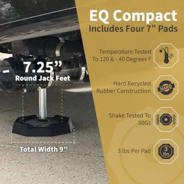 SnapPad EQ Compact | Precise Fit for RV Jack Pads, Travel Trailers and Class B & C Motorhomes | Comp...