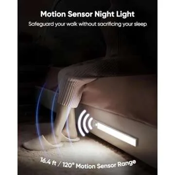 Under Cabinet Lighting,12 Inches Rechargeable Under Cabinet Lights Wireless Closet Light Battery Operated, 2200 mAh Motion Sensor Light Indoor, 6000K Dimmable Led Lights for Kitchen