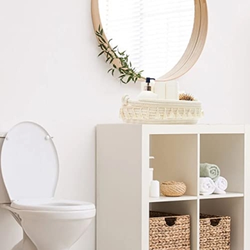 Boho Cotton Rope Storage Basket Handmade Home Decor