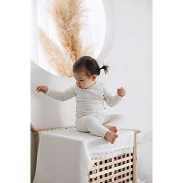 Baby Boys Girls Polka dot Pajama Set 6M-8T Kids Toddler Snug fit Cotton Sleepwear (E-Ivory Small(80)/12-24Months)