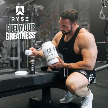 Ryse Core Series Loaded Protein | Build, Recover, Strength | 25g Whey Protein | Added Prebiotic Fiber and MCTs | Low Carbs & Low Sugar | 20 Servings (Marshmallow)