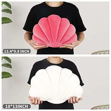 Yi-gog Seashell Pillow Soft Decorative Ocean Accent