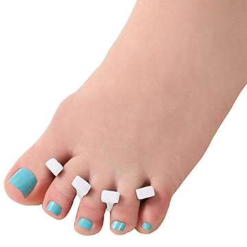 ForPro Professional Collection Comfy Toe Separators, White, Pedicure, 1" W x 3.5" L, 100-Pairs