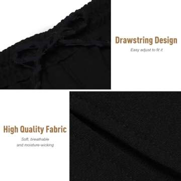 COOFANDY Men's Gym Workout Shorts Quick Dry Bodybuilding Weightlifting Pants Training Running Jogger with Pockets Black