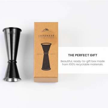 Premium Japanese Jigger - Heavy Duty Stainless Steel Cocktail Tool