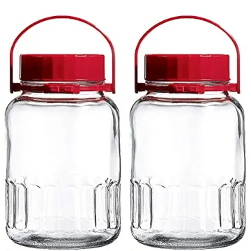 1 Gallon Glass Jar With Lid - Versatile for Brewing & Storage