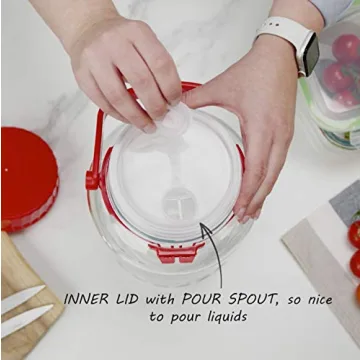 1 Gallon Glass Jar With Lid for Brewing and Storage