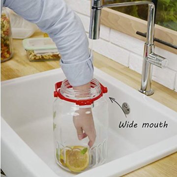 1 Gallon Glass Jar With Lid for Brewing and Storage