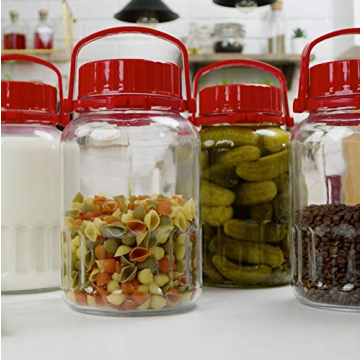 1 Gallon Glass Jar With Lid for Brewing and Storage