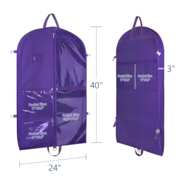 Zilink Dance Costume Garment Bag with Zipper Pockets