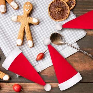 jollylife Santa Hats Silverware Holders for Christmas