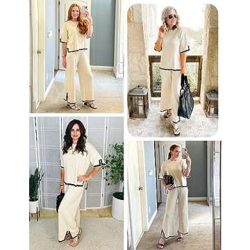 Athlisan Women’s Comfortable Knit Sweater Sets for Stylish Casual Days