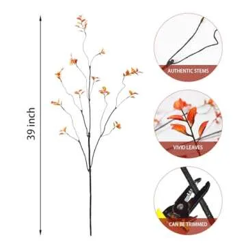 Dolicer 3Pcs Artificial Fall Branches for Home Decor