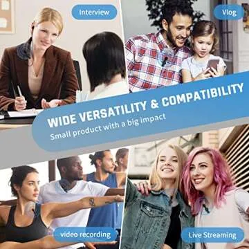 Leereel 2 Pack Wireless Lavalier Microphones for iPhone iPad, 2.4GHz Plug & Play Lapel Clip-on Mic for YouTube TikTok Interview Live Stream Video Recording - 3 Levels Noise Reduction, Auto Sync