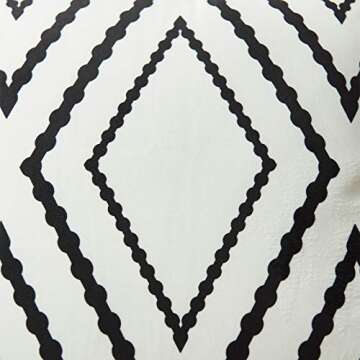 Nestinco Set of 2 White Pillow Covers 20 x 20 inches Boho Aztec Polyester Blend Square Decorative Throw Pillow Covers for Sofa Couch Bed Decor