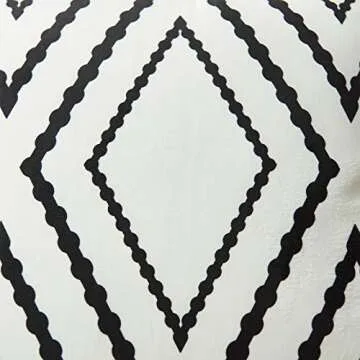 Nestinco Set of 2 White Pillow Covers 20 x 20 inches Boho Aztec Polyester Blend Square Decorative Throw Pillow Covers for Sofa Couch Bed Decor