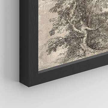 SIGNWIN Framed Forest Tree Art - Vintage Canvas Decor