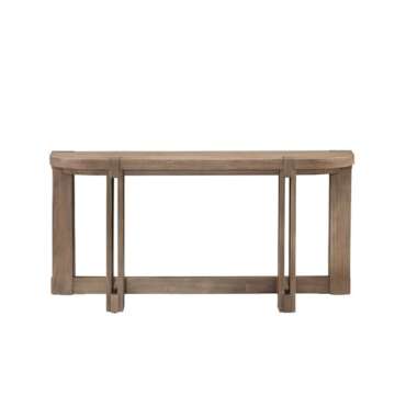 Modern Rustic Console Table in Mindi Wood