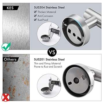 Premium Stainless Steel Towel Hooks for Bathroom & Kitchen