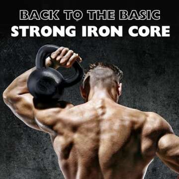 Yes4All 35 lb Kettlebell Cast Iron for Dumbbell Weights Exercises, Gym, Fitness, Full Body Workout Equipment Push up, Grip and Strength Training