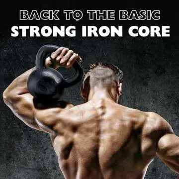 Yes4All 35 lb Kettlebell Cast Iron for Dumbbell Weights Exercises, Gym, Fitness, Full Body Workout Equipment Push up, Grip and Strength Training