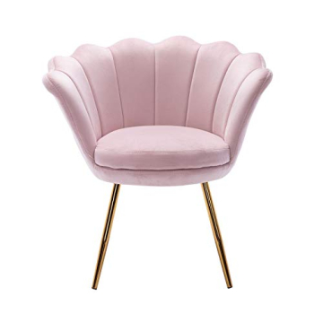 Guyou Velvet Accent Chair with Gold Legs - Stylish Comfort