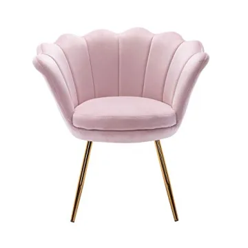 Guyou Velvet Accent Chair with Gold Legs - Stylish Comfort