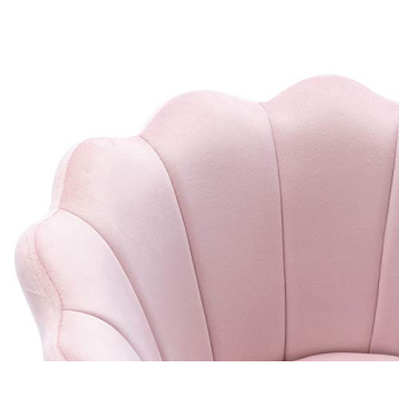 Guyou Velvet Accent Chair with Gold Legs - Stylish Comfort