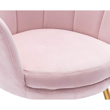 Guyou Velvet Accent Chair with Gold Legs - Stylish Comfort