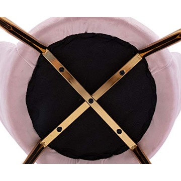 Guyou Velvet Accent Chair with Gold Legs - Stylish Comfort