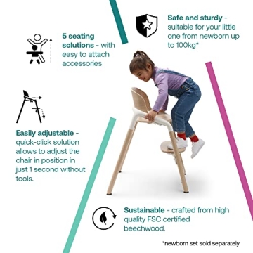 Bugaboo Giraffe High Chair, Adjustable & Easy to Clean