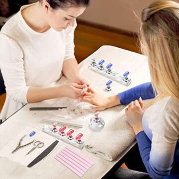 LOUIIX Nails Display Practice Art Painting Magnetic Nail Holder for Painting Nails Acrylic Nail Practice Stand for False Nail Designs with Adhesive Tape for Home DIY Salon