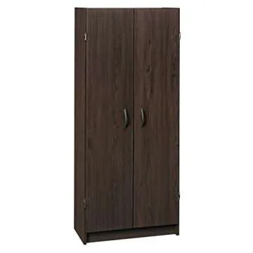 ClosetMaid Pantry Cabinet Cupboard with 2 Doors, Adjustable Shelves Standing, Storage for Kitchen, Laundry, or Utility Room, Espresso