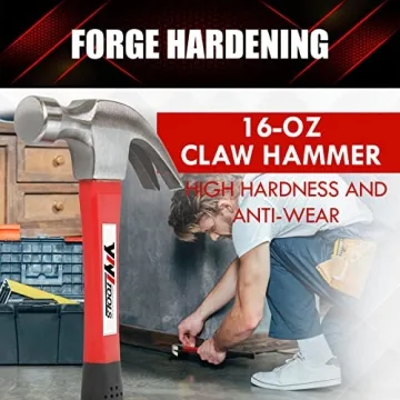 Durable YIYITOOLS 16oz Claw Hammer for Home Projects