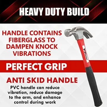 Durable YIYITOOLS 16oz Claw Hammer for Home Projects