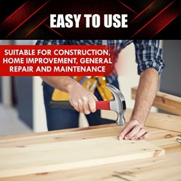 Durable YIYITOOLS 16oz Claw Hammer for Home Projects