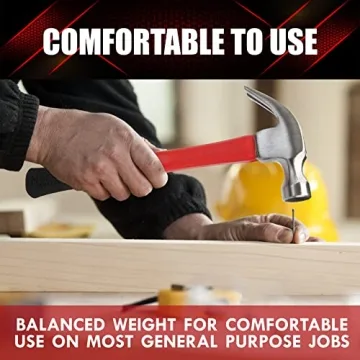 Durable YIYITOOLS 16oz Claw Hammer for Home Projects