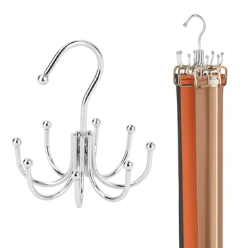 ZEDODIER 8-Hook Belt & Accessory Hanger - Space-Saving Closet Organizer