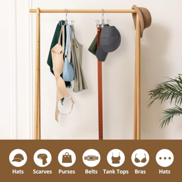ZEDODIER 8-Hook Belt Organizer Space-Saving Closet Storage