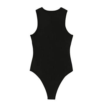 Stylish SweatyRocks Women's Ribbed Knit Bodysuit