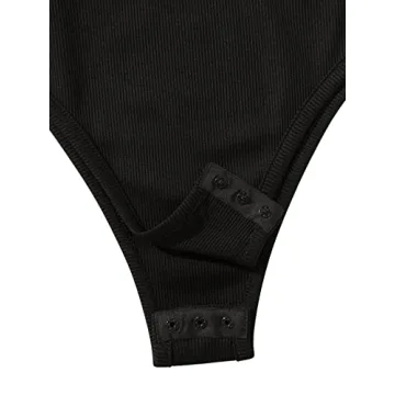 Stylish SweatyRocks Women's Ribbed Knit Bodysuit