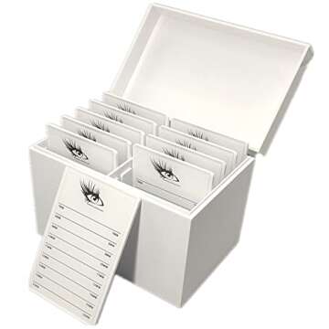 May healthbeauty 10 Layers Acrylic Eyelash Storage Box, Makeup Organizer False Eyelashes Glue Pallet Holder Grafting Extension Close-Packed Display