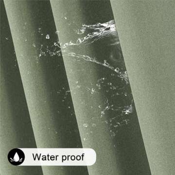 KEQIAOSUOCAI Sage Green Blackout Linen Curtains 102 Inches Long