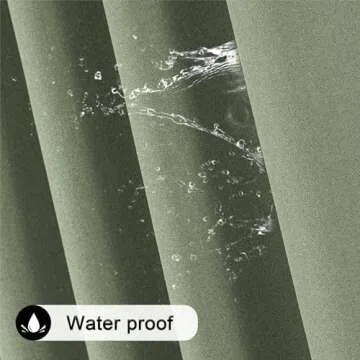 KEQIAOSUOCAI Sage Green Blackout Linen Curtains 102 Inches Long