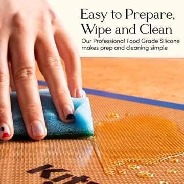 Kitzini Silicone Baking Mat Set. Non-Stick Silicone Mats for Baking. BPA Free Baking Sheets. Professional Grade Silicon Baking Sheet. INCL. 2 Half Sheets & 1 Quarter Silicone Baking Mats
