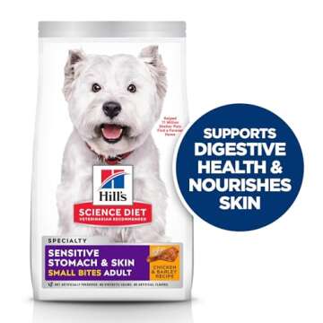 Hill's Science Diet Sensitive Stomach & Skin, Adult 1-6, Stomach & Skin Sensitivity Support, Small Kibble, Dry Dog Food, Chicken Recipe, 15 lb Bag